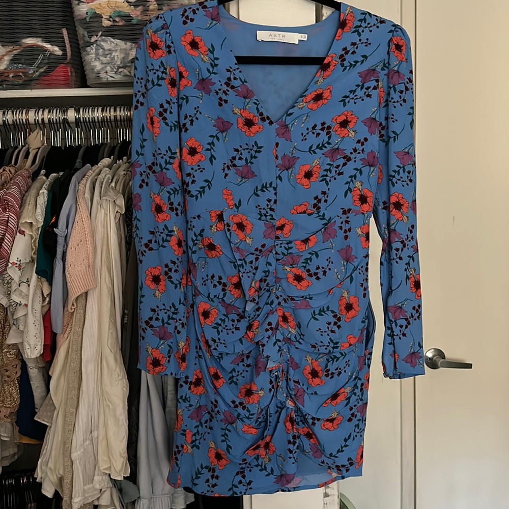 ASTR Blue Floral Dress